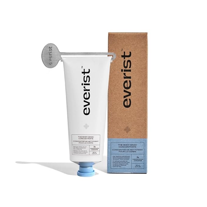 Everist The Hydrating Body Duo The Body Wash Concentrate Tube 50+ Washes Bundled With The Compostable Konjac Sponge