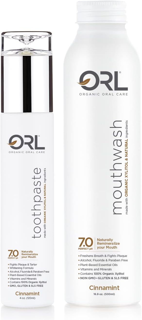 ORL Natural &amp Organic Mouthwash Uniquely Formulated to Clean Your Mouth Whiten Your Teeth Strengthen Tooth Enamel