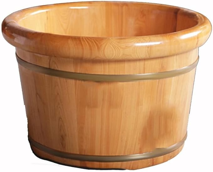Foot Tub Wooden Foot Basin Reducing stress Household With cover Thickening Tub Cedar barrel Foot tub Foot bath barrel Footbath Wash the wooden barrel Foot massage foot Bath Wooden Bucket Foot Spa Hous