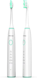 Sonic Toothbrush – Rechargeable Electric Toothbrush for Sensitive Teeth &amp Gums 40000 Sonic Vibrations 5 Brushing Modes USB Rechargeable 3-Week Battery Travel-Friendly - White