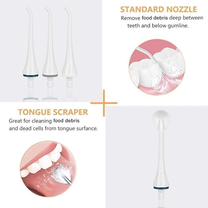 Water Flosser Cordless Teeth Cleaner 3 Modes Water Dental Flosser USB Rechargable Portable Oral Irrigator for Travel Braces &amp Bridges Care (White)