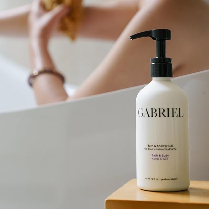 Gabriel Skincare Bath &amp Shower Gel Natural Paraben Free Vegan Cruelty-free Non GMO Infused with Vitamin C and aloe vera restore natural moisture balance 16 oz.