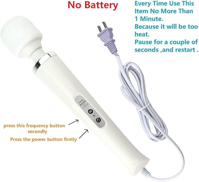 Powerful Electric Tool Back Massager Vibrating for Woman Sports Recovery Muscle Aches Pain Shoulder Neck Leg Hand Foot Massage Toy (White Big and Purple Mini Massage)