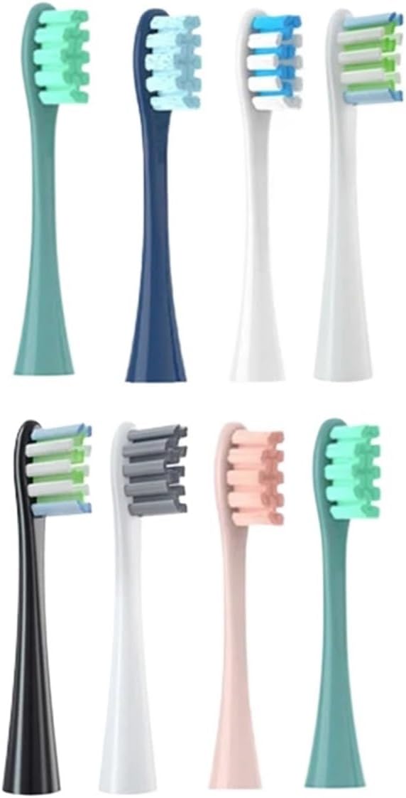 Compatible For OcleanFlow/X/X PRO/ Z1/ F1/ One/Air 2 /SE Brush Heads Soft DuPont Sonic Toothbrush Vacuum Bristle 7pcs Replacement Heads(7pcs Blue)