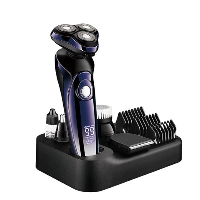Head Shavers for Bald Men Electric Shaver Wet-Dry Dual Use Water Proof Electric Razor Nose Ear Hair Trimmer Rechargeable Shaving Machine for Men