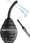 Enemas Anal Douche for Men Women - 9 Hole Anti Backflow Enema Bulb with Colon Cleanse Feminine Care Shower Enema Douches Kit Cleaner Flusher 11.1 Ounce