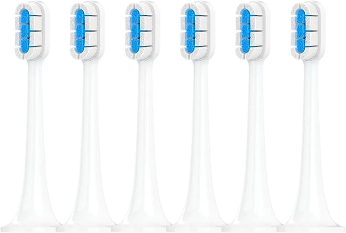 Compatible with Toothbrush Head T300/T500 Mijia DDYS01SKS/MES601/T700 Replacement MES602/604(Clean BU 6 Pcs)