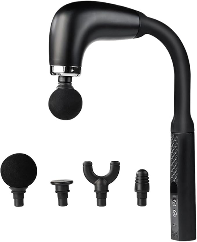Bent Hook Fascia Electric Massage Gun(Black)