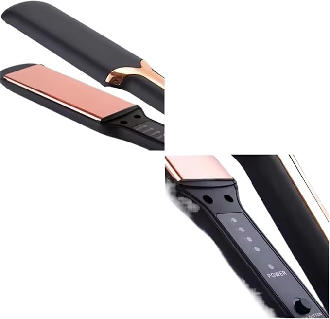 Straightening Wand Professional Flat Iorn Straightener and Curler High Heat Irons Home Salon Hair Styler Tools Straightener(PinkEU)