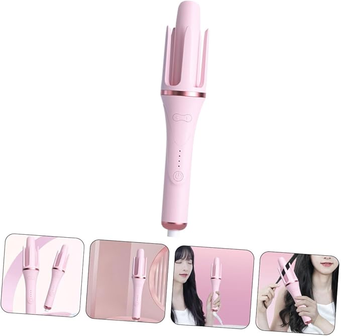Handheld Automatic Hair Curler Temperature Fast Heating for Effortless Curls for Dry and Wet Hair Compact for Travel and Home Use