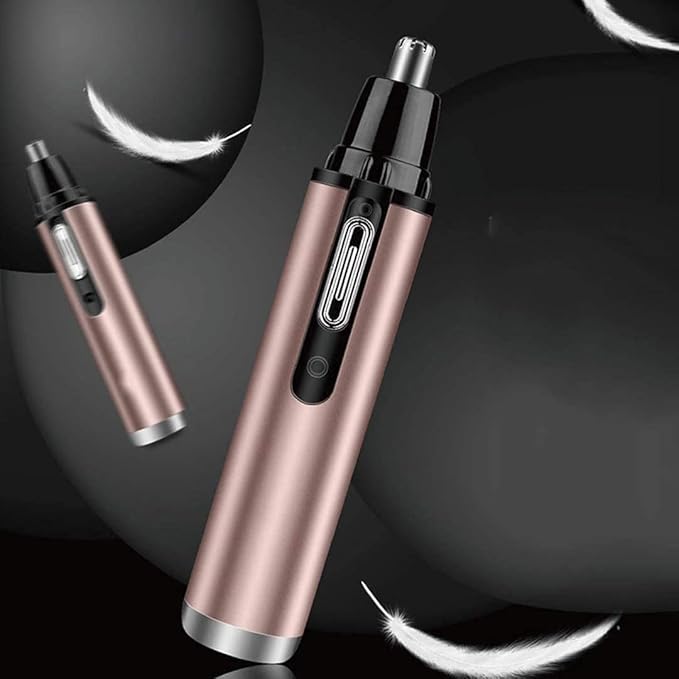 4 in 1 Nose Hair Trimmer and Eyebrow Trimmer USB Rechargeable Waterproof Eyebrow Razor Nasal Hair Trimming Tool for Travel Bathroom Camping Easy Cleansing (Color : Gold)