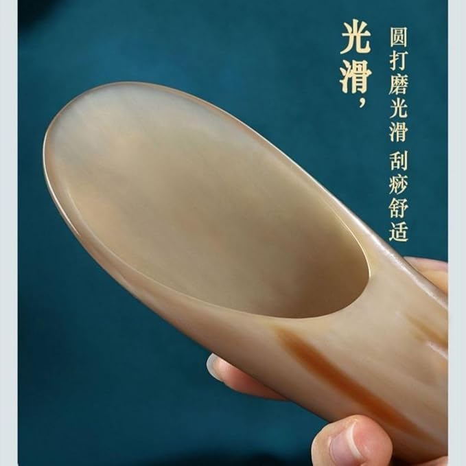 纯天然牛角刮痧筒全身通用牛角肩颈刮痧经络器刮痧板 Gua Sha Facial Tools for Face &amp Body刮痧神器全身 HomeOffice Body Electric Massagers
