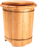 Foot Tub Wooden Foot Basin Adult Wooden Foot Basin Household Foot Bath Tub Foot Bath Foot Bath Barrel Household Foot Bath Cedar Barrel 45cm Foot Bath Wooden Bucket Foot Spa Househol