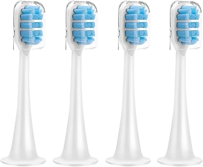 4pcs Replacement Brush HeadsCompatibility for Xiaomi Mijia T300 T301 T500 Sonic Electric Toothbrush Head Soft Bristle Nozzles(2)