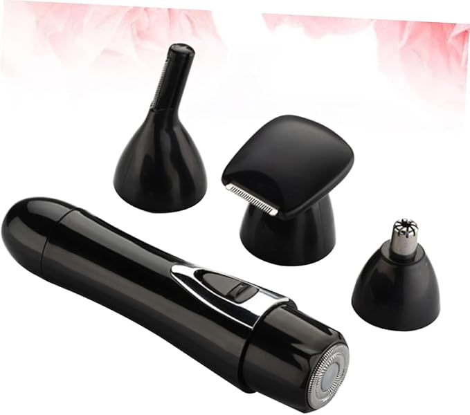 3pcs Nose Hair Trimmer Multi-Function USB Rechargeable Hair Removal Tool for Men and Women Compact Black Convenient and Portable Grooming