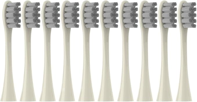 Replacement Brush Heads for Oclean X PRO Elite/Flow/F1/One/X/All Series Sonic Electric Toothbrush Dupont Blue Green Soft Bristle(10 Beige)