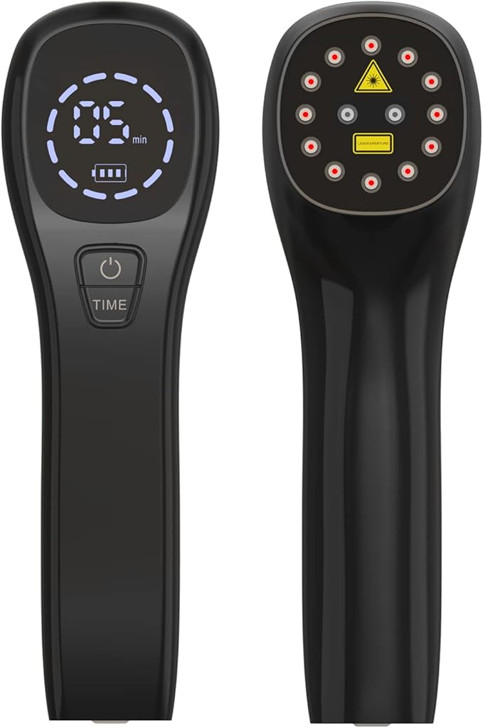 Red Light Therapy Device for Pets/Human Infrared Light Therapy for Joints &amp Muscles Pain Relief Handheld Cold Laser Therapy Device for Face and Body with 2 Wavelenghth (808nm+650nm)