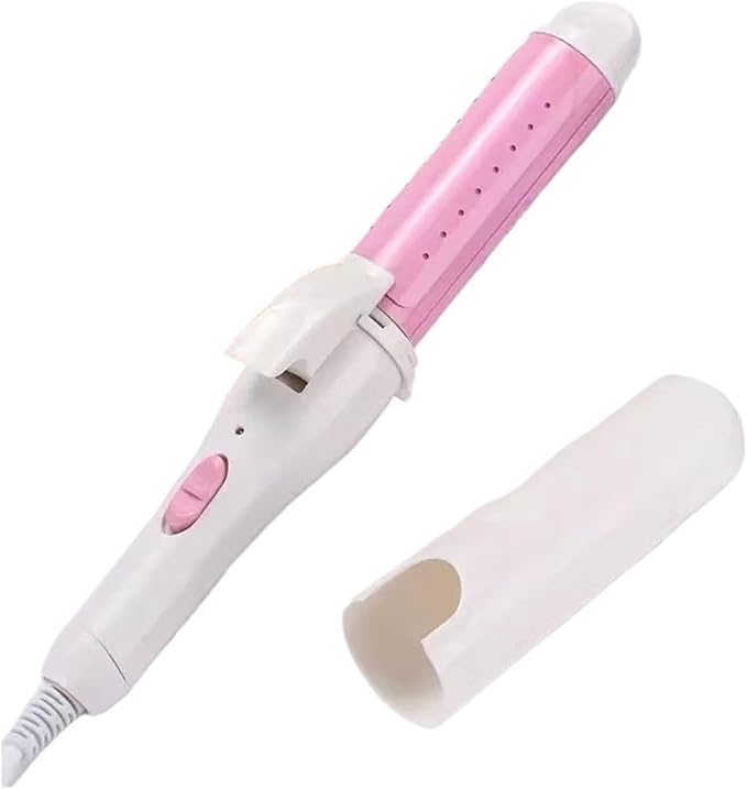 Electric Curling Iron Straightener Fluffy Wand(Straightrolldualpurposepink)