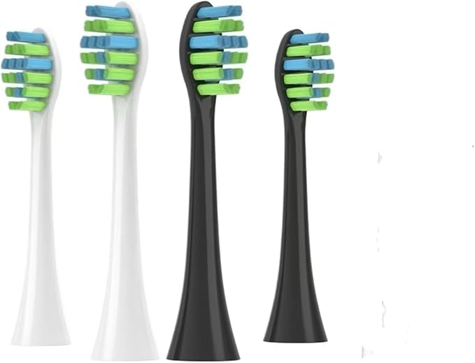 10PCS Replacement Toothbrush Heads Compatible for 7am2m AM101/AM105 Sonic Electric Toothbrush Vacuum Soft Bristle Nozzles(10PCS White)