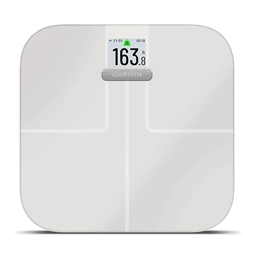 Garmin Index S2 Smart Scale with Wireless Connectivity Measure Body Fat Muscle Bone Mass Body Water% and More White (010-02294-03)