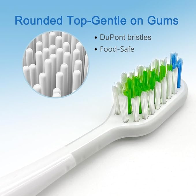Replacement Toothbrush Heads with Tongue Scraper Compatible with Waterpik Complete Care 5.0 (WP-861 WP-871 WP-876 WP-881 WP-890) and Waterpik Complete Care 9.0 (CC-01CD012-1)White4 Count