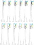 Compatible for 12pcs Replacement Brush Heads for X3 X5 X3U X1 V1 V2 Head with(12 White)