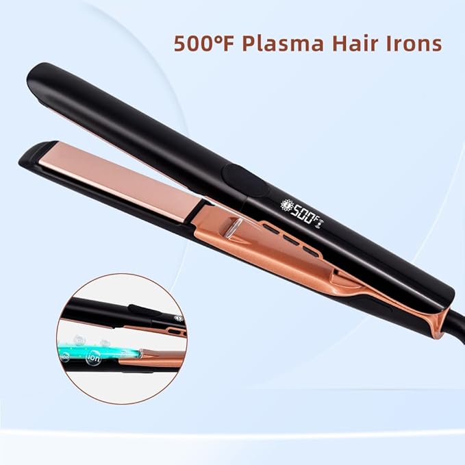 Hair straightenerProfessional Salon Straighteners Curling Straight Dual Purpose Clipboard Home Curling Machine Negative Ion High Temperature Hair Straightener Vibration Straightening Clip