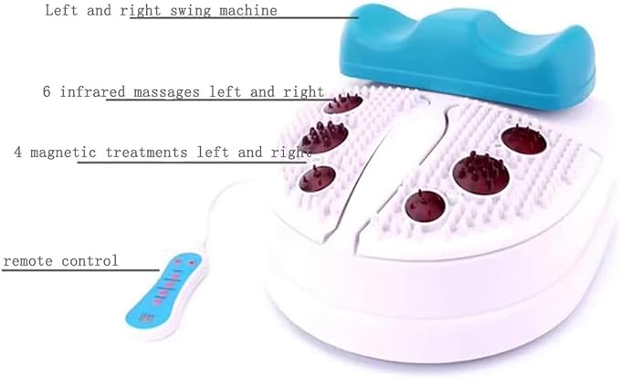 WIKINK Fitness Blood Chi Machine Foot Leg Massager Passive Aerobic Exerciser for Vitality Swing Shaking Exercise with Wire Control 8 Gear Speed Adjustable