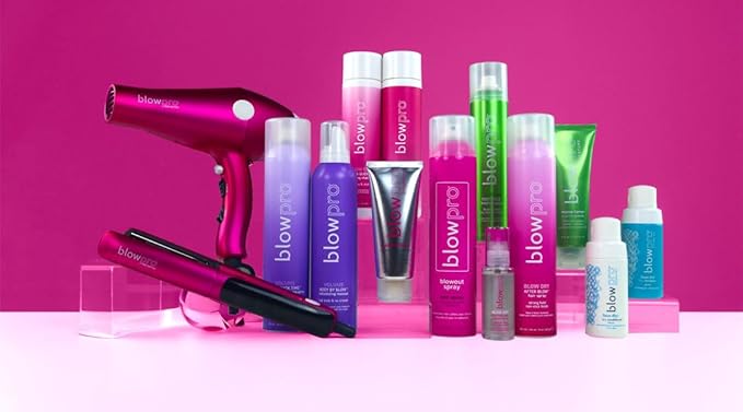 blowpro Pink Edition Dryer Titanium Technology speeds up Drying Time Non-Slip Grip 3 Speed &amp Temp Settings Removable Filter 1875 Wattage Comes with Concentrator!