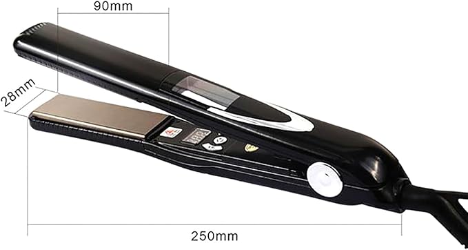 Protable Hair Straightener 2 in 1 Hair Care Flat Iron with LED Display Screen and Vibrating Function Adjustable Temperature Range and 30s Fast Heating Auto Shut-Off and Easy to Use for Home