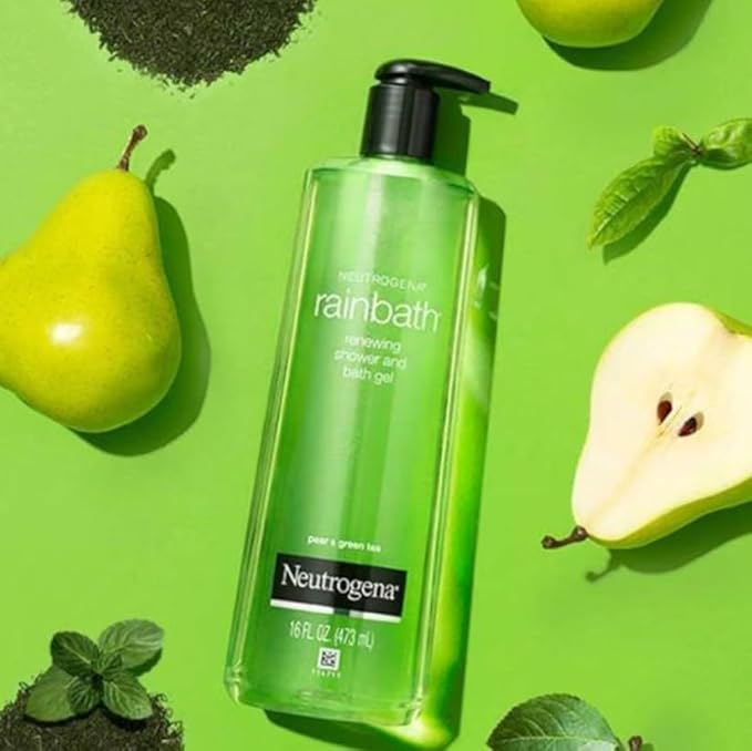Neutrogena Rainbath Renewing Shower &amp Bath Gel Pear &amp Green Tea 16 fl oz Pack of 2