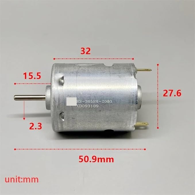 1Pc Carbon Brush DC Electronic Starter 12V RS-365SH-2080 Hair Dryer