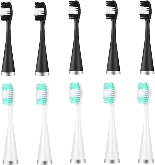 10pcs/lot Toothbrush Replacement Heads for Teeth Tartar Device Electric Tooth Brush Replace Smart(Black-10pcs)