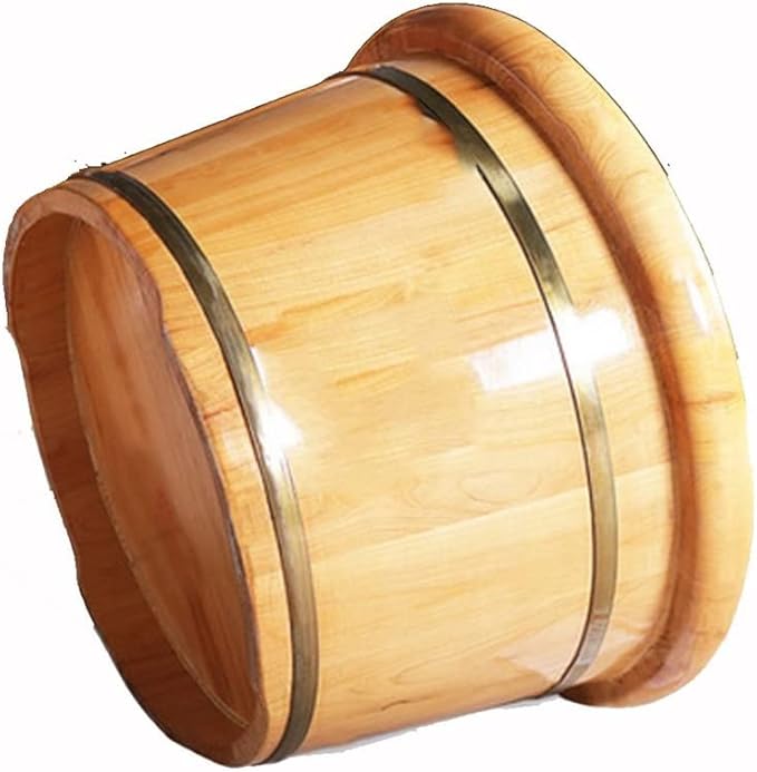 Foot Tub Wooden Foot Basin Reducing stress Household With cover Thickening Tub Cedar barrel Foot tub Foot bath barrel Footbath Wash the wooden barrel Foot massage foot Bath Wooden Bucket Foot Spa Hous