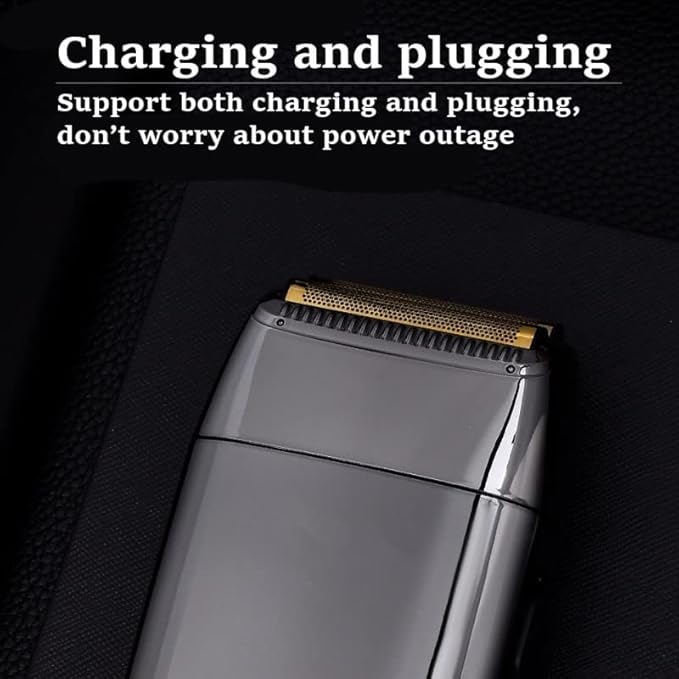 Men's Shaver Professional Metal Housing Shaving for Men Electric Razor Beard Rechargeable USB Charging Shaver Electric Shaving Machine Shave (Color : Gold)