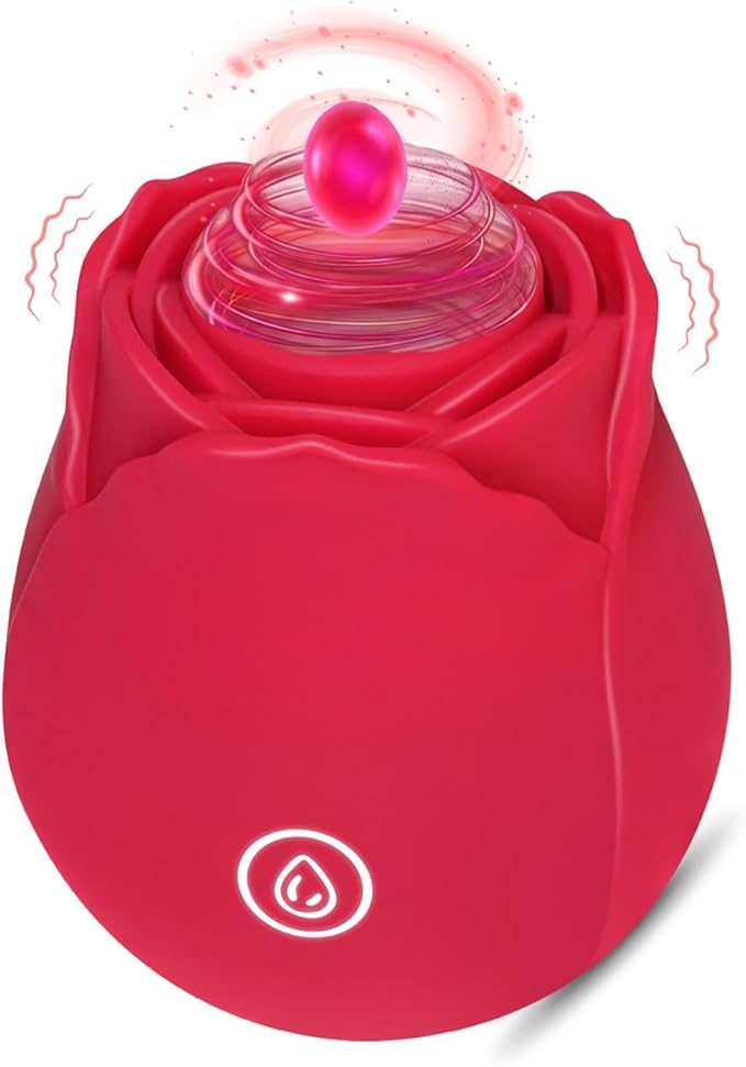 2026 Upgraded Version 10 Intense Suction Patterns 10 Continuous Insertion Rose Adult Tool 2025 Women Toys Automatic Electric Adult Toys Machine USB Rechargeable XJH-Red07
