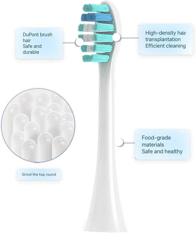 Compatible for Electric Toothbrush Head 051B Cleaning Replacement Bristle Brush Heads Nozzles4/8/16pcs(4PCS White)