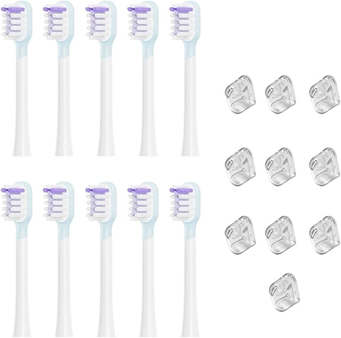 10PCS Compatible for Laifen Full Range Replacement Electric Tooth Brush Heads Clean Version(B)
