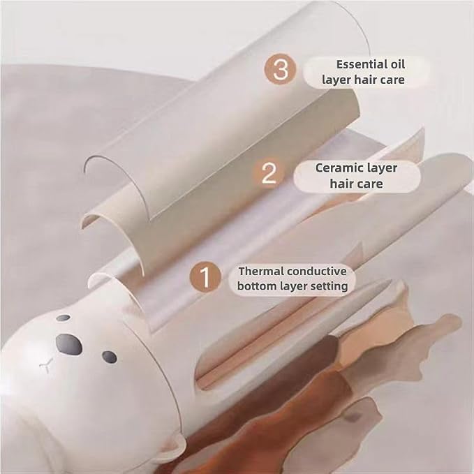 Fully Automatic Curling Stick Lazy Curling Tool28 mm Comfort Curler Electric Rotating Curling Iron for Medium-Length Hair