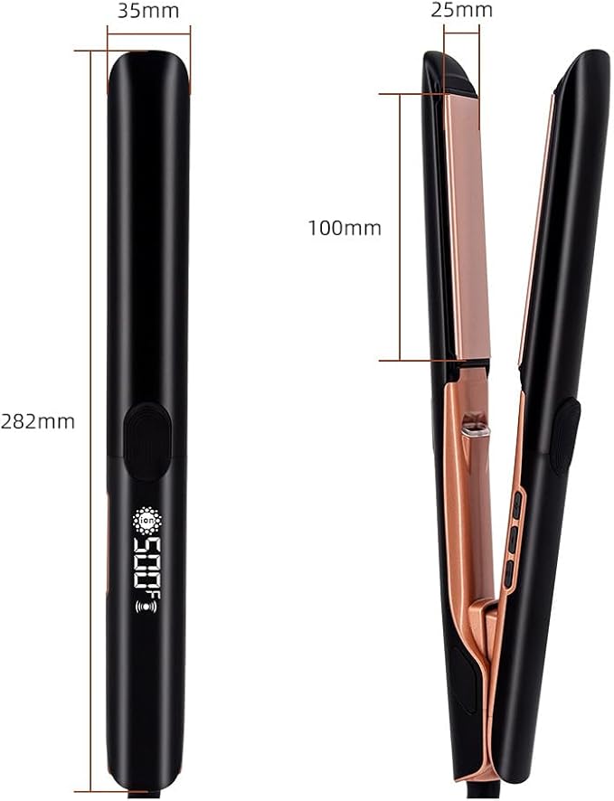 Hair straightenerProfessional Salon Straighteners Curling Straight Dual Purpose Clipboard Home Curling Machine Negative Ion High Temperature Hair Straightener Vibration Straightening Clip