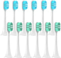 12PCS Replacement Brush HeadsCompatible for XIAOMI MIJIA T300/T500/T700 Electric Tooth Soft Bristle Caps Vacuum Package Nozzles(6BlueL6Green)