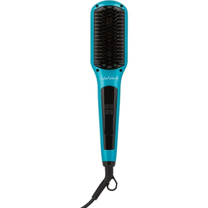 Head Kandy One Upper Hair Straightening Brush with Heat | Hot Brush with Ceramic Plating | Anti Scald Technology | Teal
