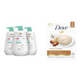 Dove Sensitive Skin Body Wash 30.6 fl oz (Pack of 3) Shea Butter Beauty Bar 3.75 oz 8 Bars