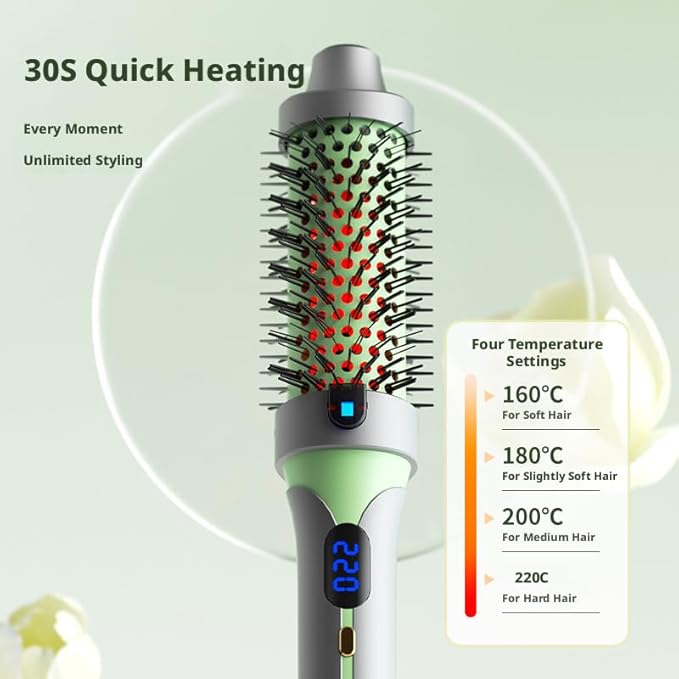 Multi-Functional Hair Curler and Straightener 30S Fast Heating 360° Rotating Cord 4 Temperature Settings Auto Shut Off