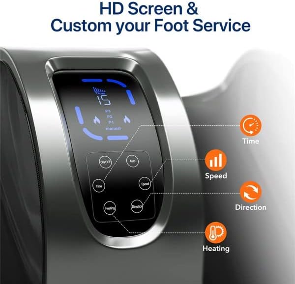 Foot Massager with Heat &amp Remote 5-in-1 Reflexology System Foot Massage Machine US Warehouse