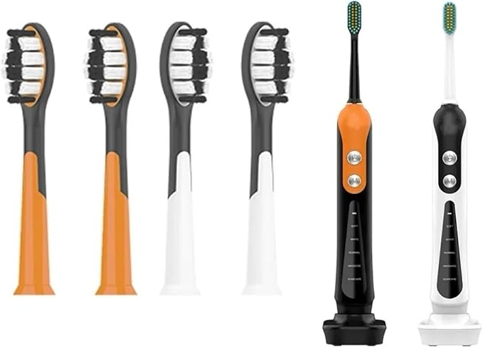 Replacement Toothbrush Heads Compatible for S9 P5 Electric Brush(8PCS Black)