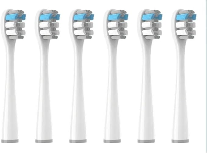 6CS Toothbrushes HeadCompatible for Y1S/Y4/U1/U2/U3/P1/P4 Toothbrush(6CircylarWhite)