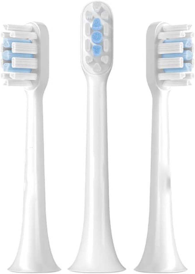 Compatible for 3/6 Pieces of T302 ultrasonic Toothbrush Heads - Replacement Parts Oral Hygiene Products(3pcs White)