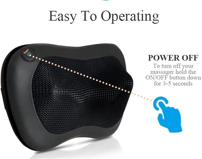 TOEWOE Back and Neck Massager with Heat Deep Tissue Kneading Massager Electric Back Massage Pillow for Back Neck Shoulders Legs Foot Body Muscle Pain Relief