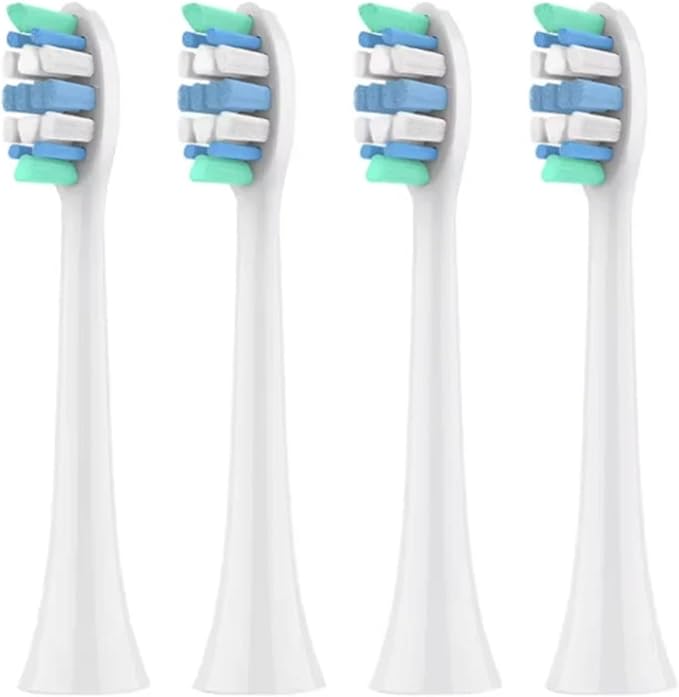 Replacement Toothbrush Heads Compatible with Philips Electric Brush Head 1100 2100 4100 4300 5100 5300 6100 6500 Etc(4pcs)